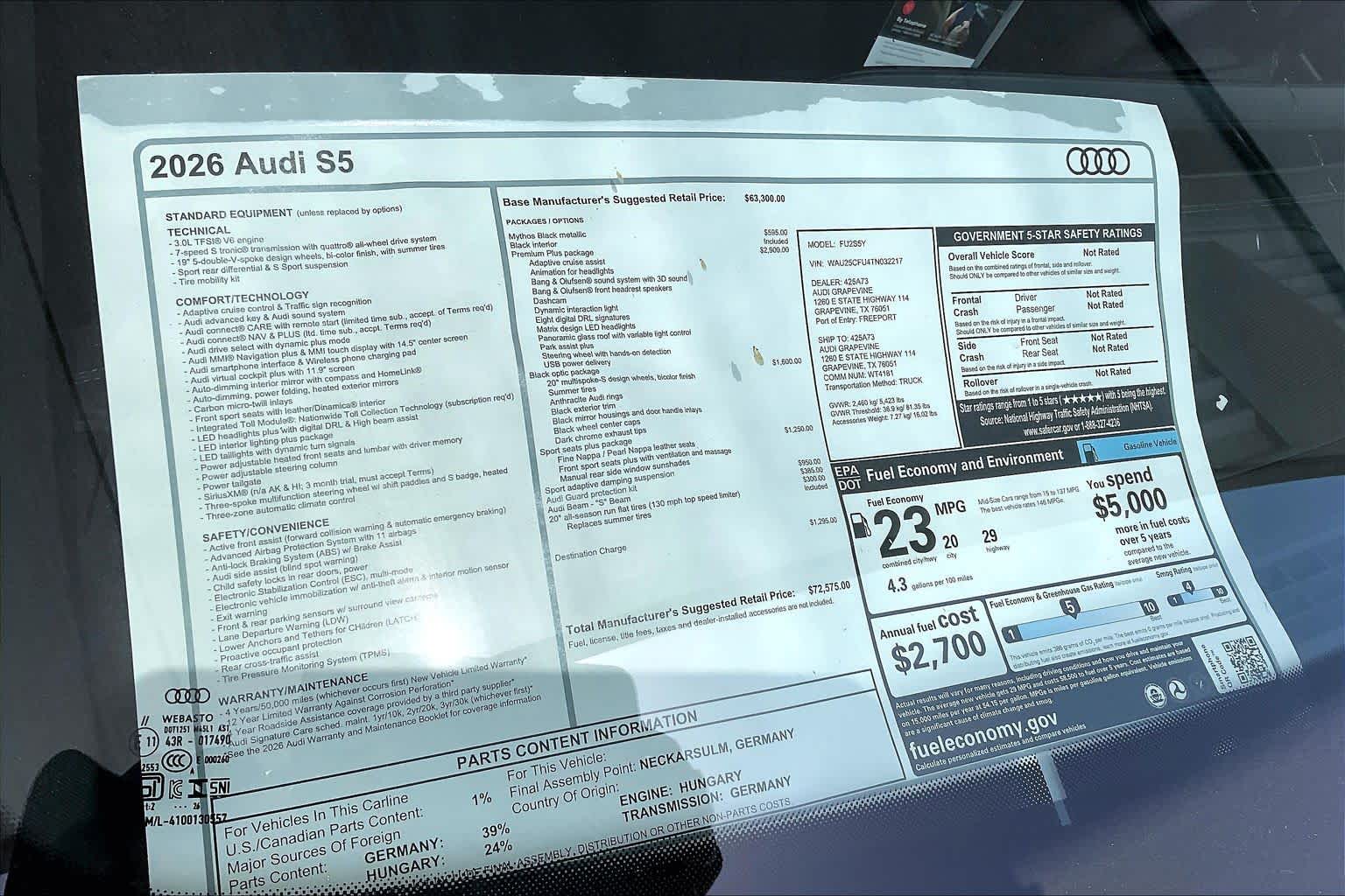 New 2026 Mythos Black me Audi Premium Plus image 19