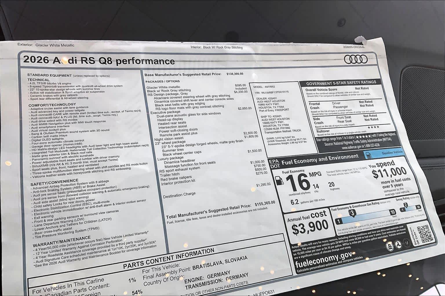 New 2026 WHITE Audi performance image 19