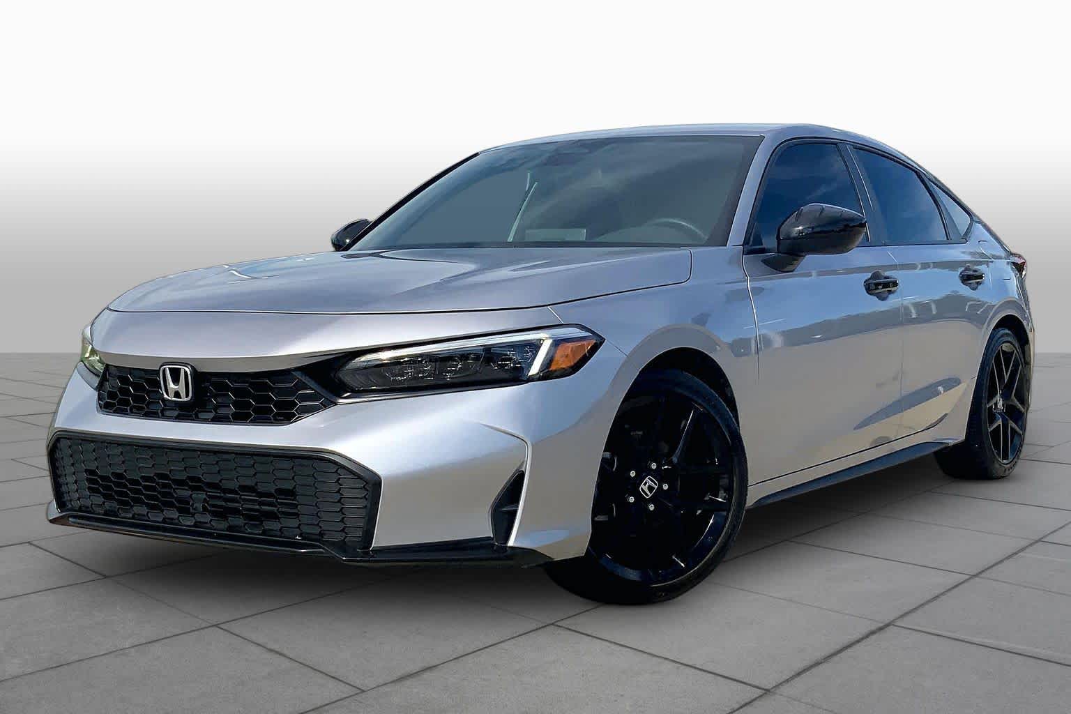 Solar Silver Metallic 2025 Honda Civic Hatchback Sport FWD Hatchback Front-Wheel Drive Continuously Variable Transmission