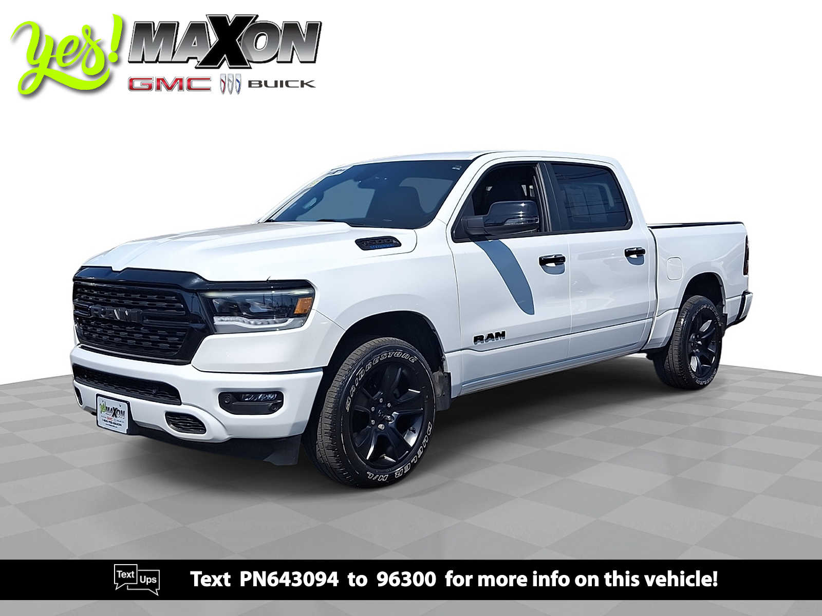 Bright White Clearcoat 2023 RAM 1500 Big Horn Crew Cab 4WD Pickup Truck Four-Wheel Drive 8-Speed Automatic