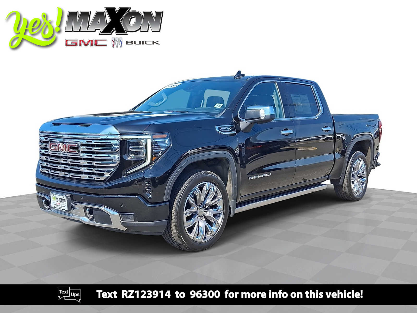 Onyx Black 2024 GMC Sierra 1500 Denali Crew Cab 4WD Pickup Truck Four-Wheel Drive Automatic