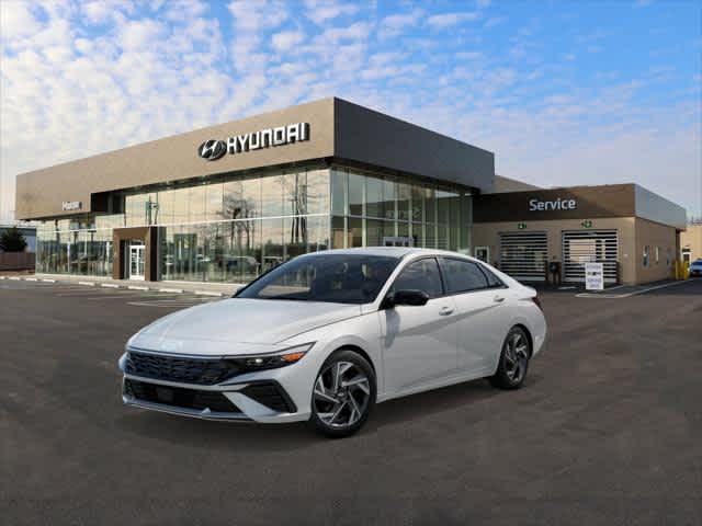 Serenity White 2026 Hyundai Elantra SEL Sport Premium FWD Sedan Front-Wheel Drive Continuously Variable Transmission