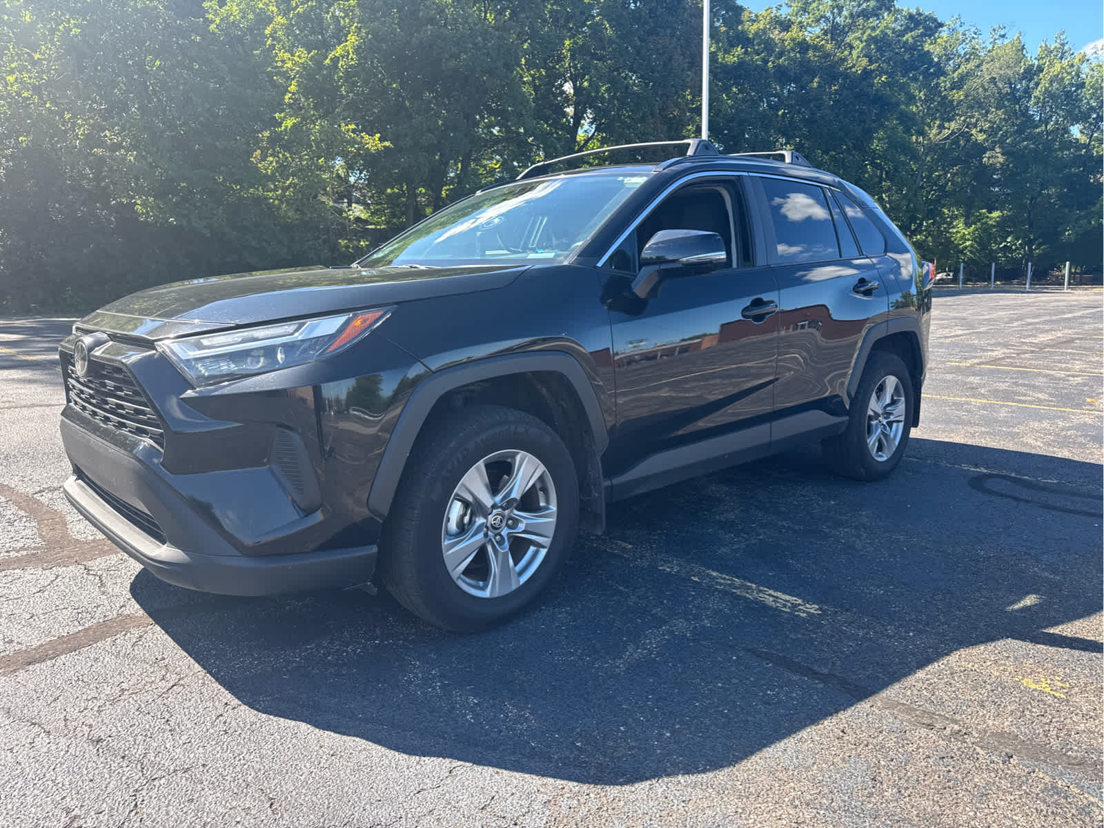 Midnight Black Metallic 2025 Toyota RAV4 Hybrid SUV / Crossover All-Wheel Drive Continuously Variable Transmission