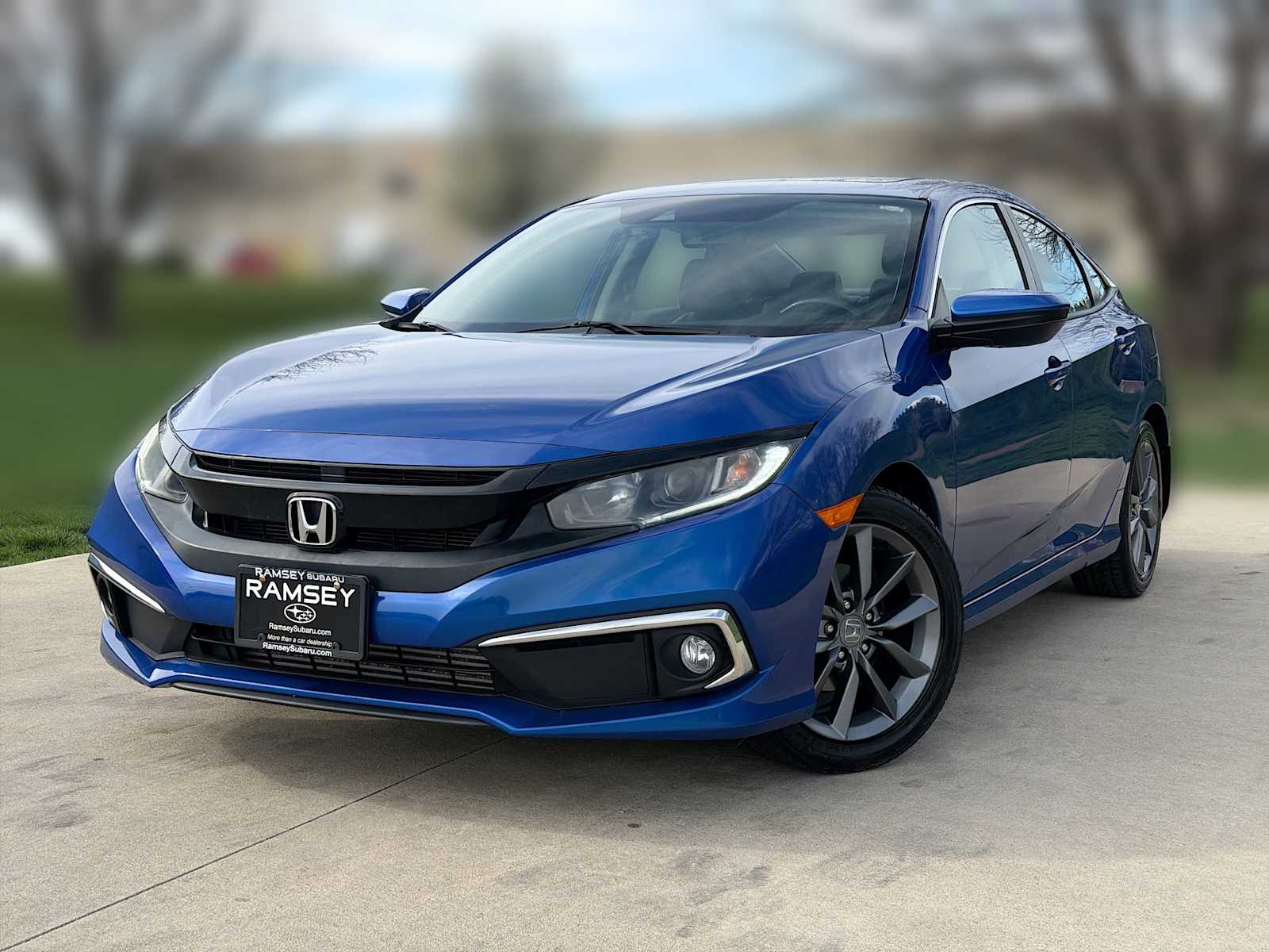 Aegean Blue Metallic 2020 Honda Civic EX-L Sedan FWD Sedan Front-Wheel Drive Continuously Variable Transmission