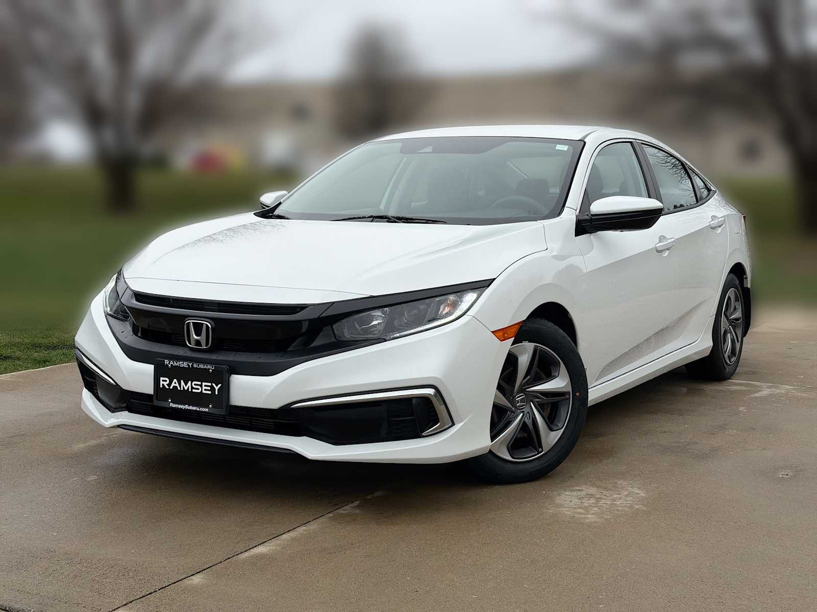 Platinum White Pearl 2020 Honda Civic LX Sedan FWD Sedan Front-Wheel Drive Continuously Variable Transmission