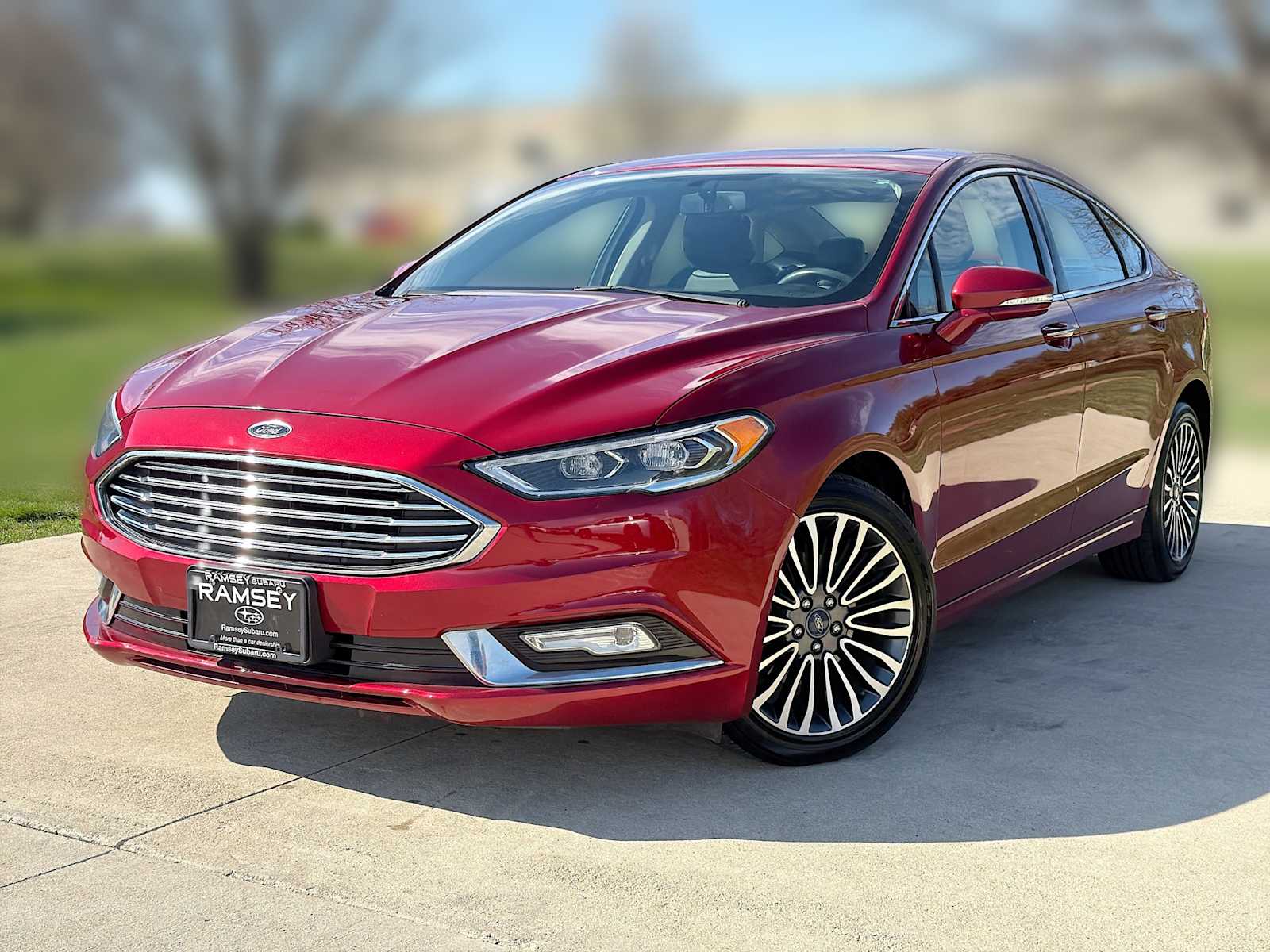 Ruby Red Metallic Tinted Clearcoat 2017 Ford Fusion SE AWD Sedan All-Wheel Drive 6-Speed Automatic