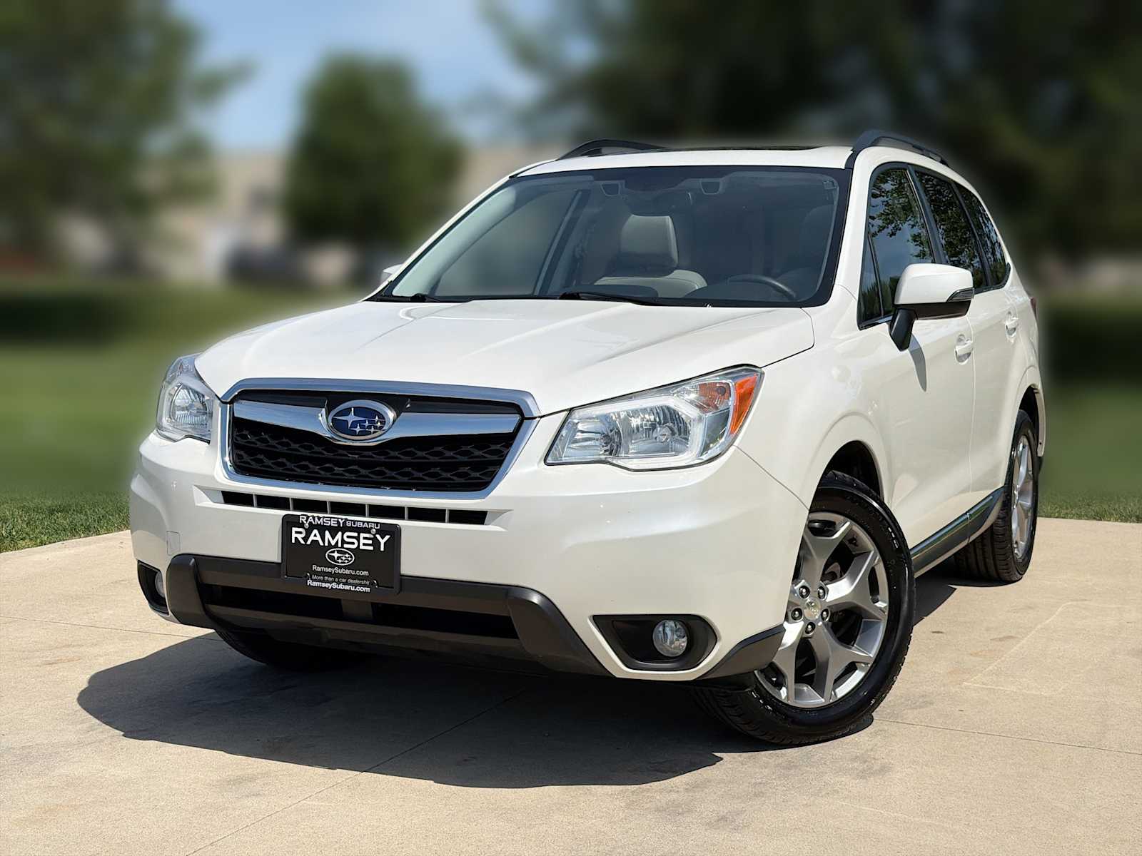 Satin White Pearl 2015 Subaru Forester 2.5i Touring SUV / Crossover All-Wheel Drive Continuously Variable Transmission