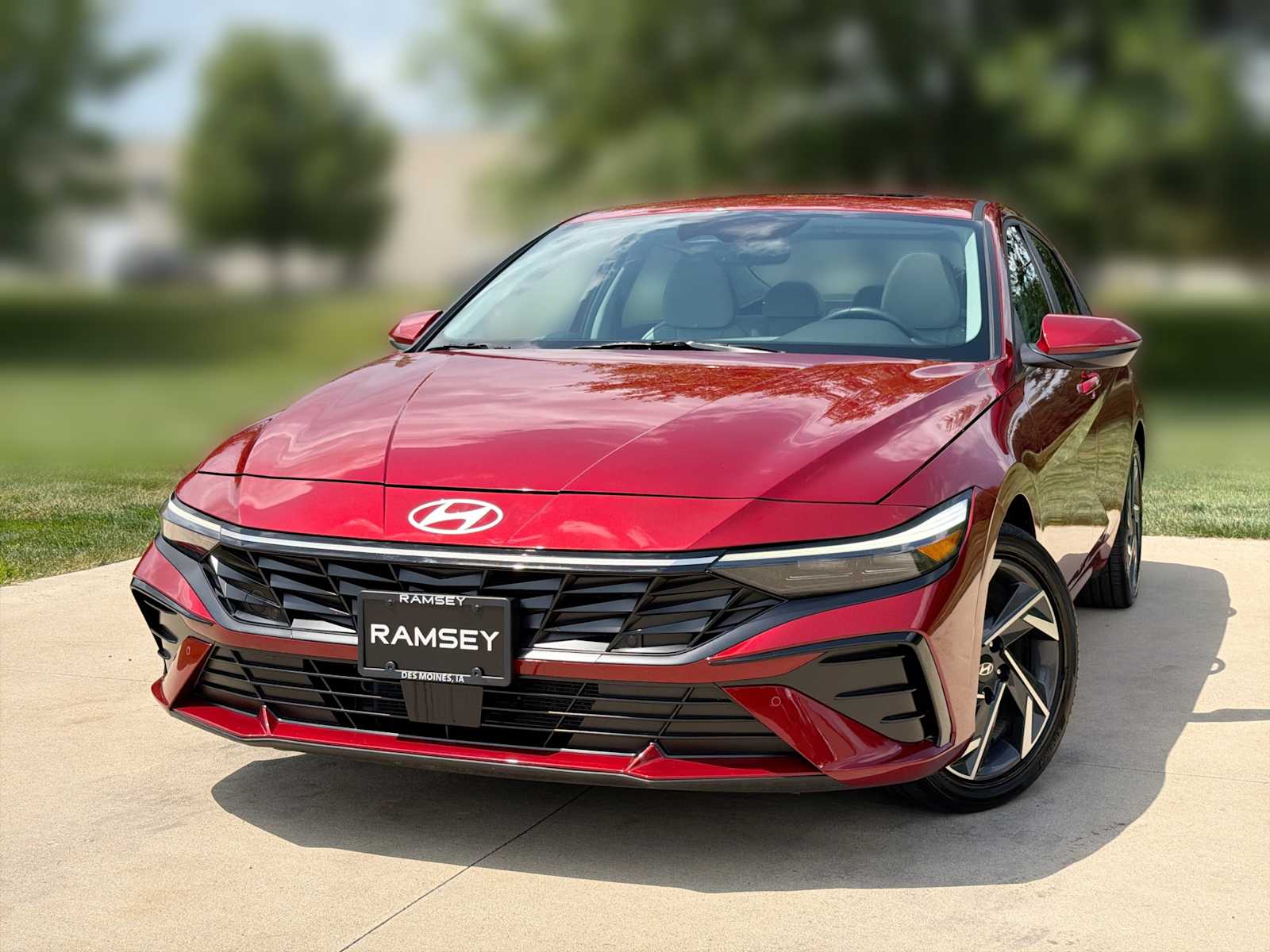 Ultimate Red Metallic 2024 Hyundai Elantra Hybrid Sedan Front-Wheel Drive 6-Speed Automatic