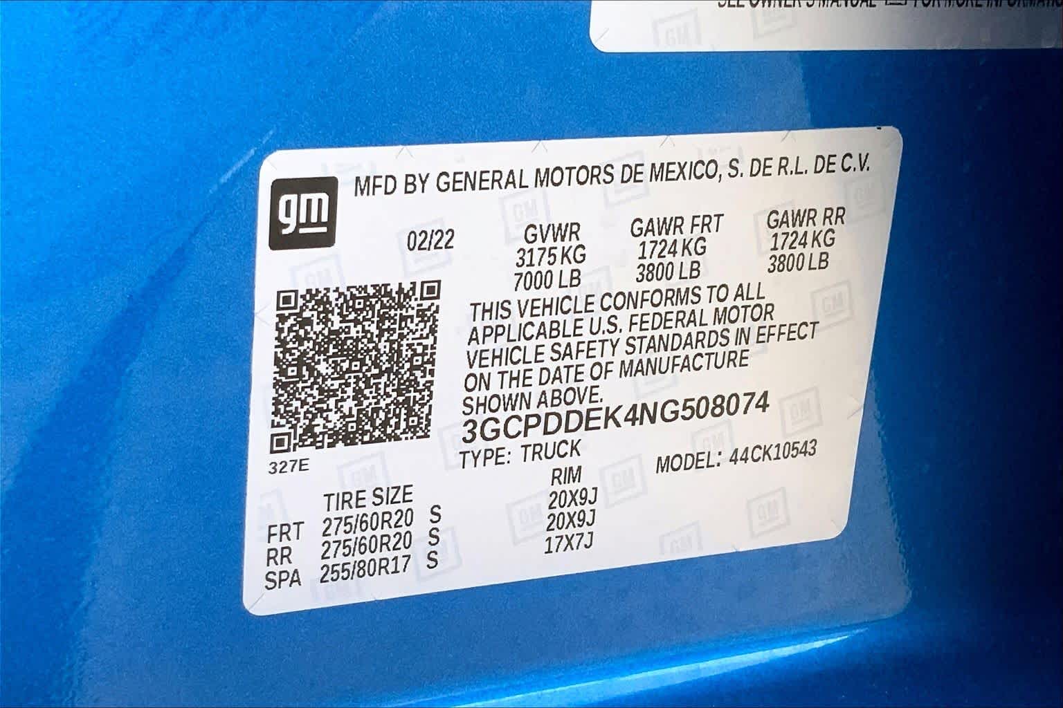 Used 2022 GLACIER BLUE METALLIC Chevrolet LT image 37