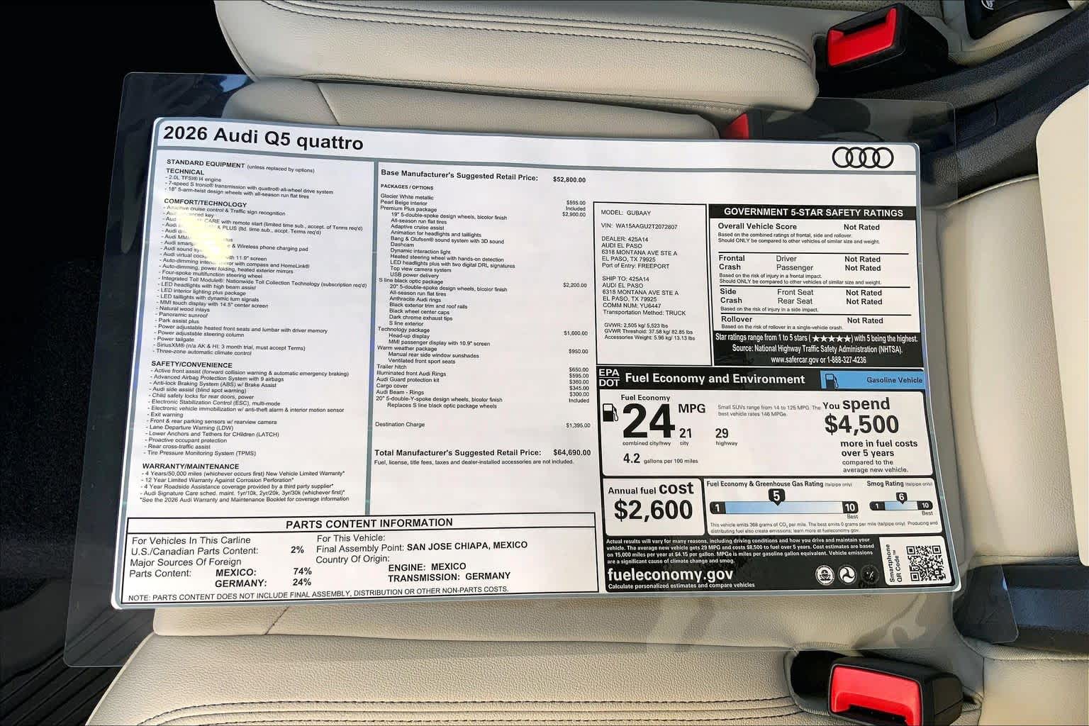 New 2026 Glacier White m Audi Premium Plus image 19
