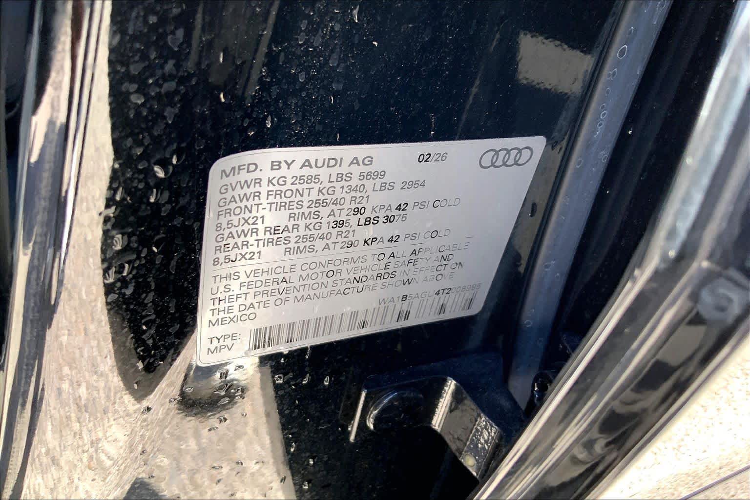 New 2026 MYTHOS BLACK Audi Premium Plus image 21