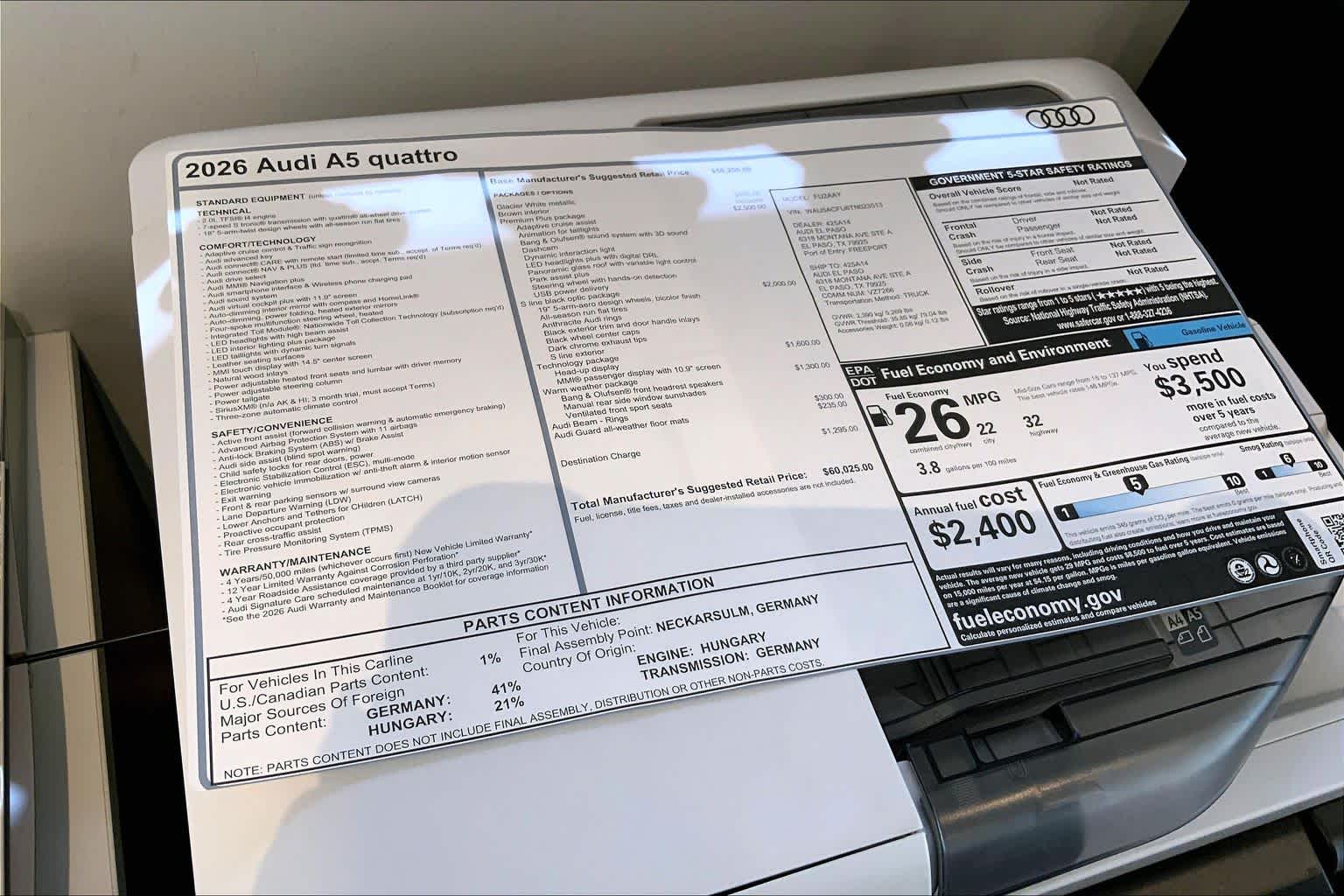 New 2026 Glacier White m Audi Premium Plus image 21