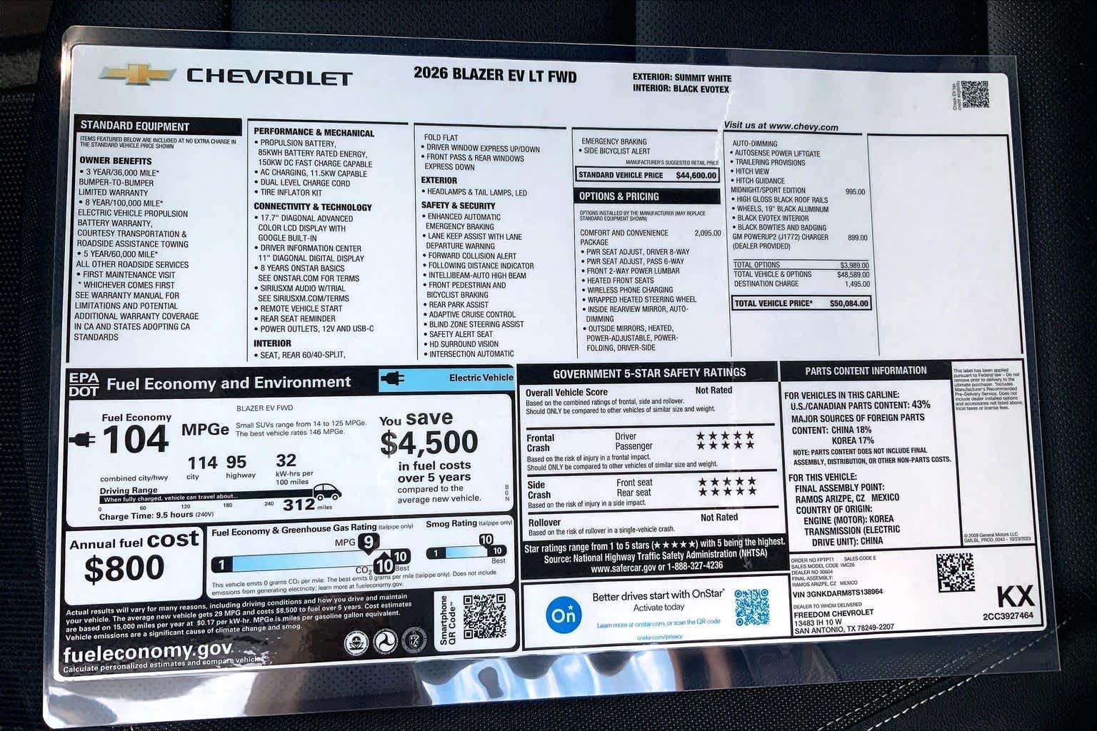 New 2026 Summit White Chevrolet LT image 20