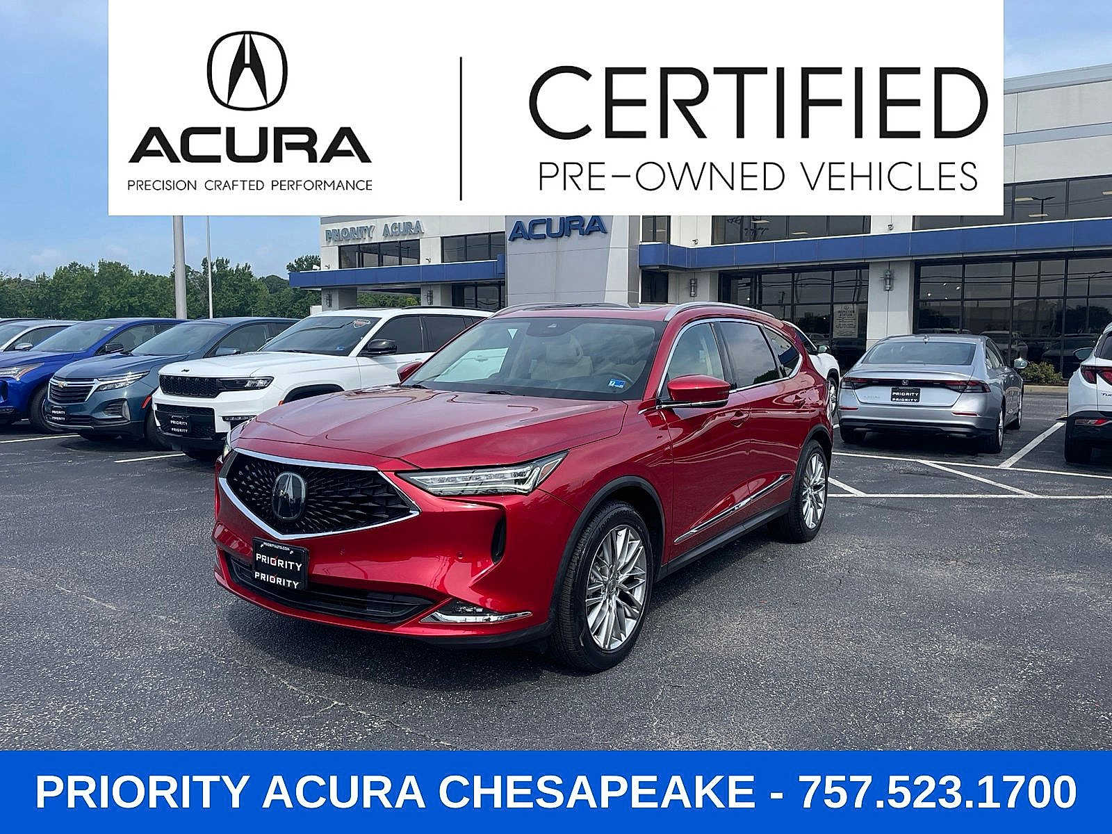 Performance Red Pearl 2022 Acura MDX SUV / Crossover All-Wheel Drive Automatic