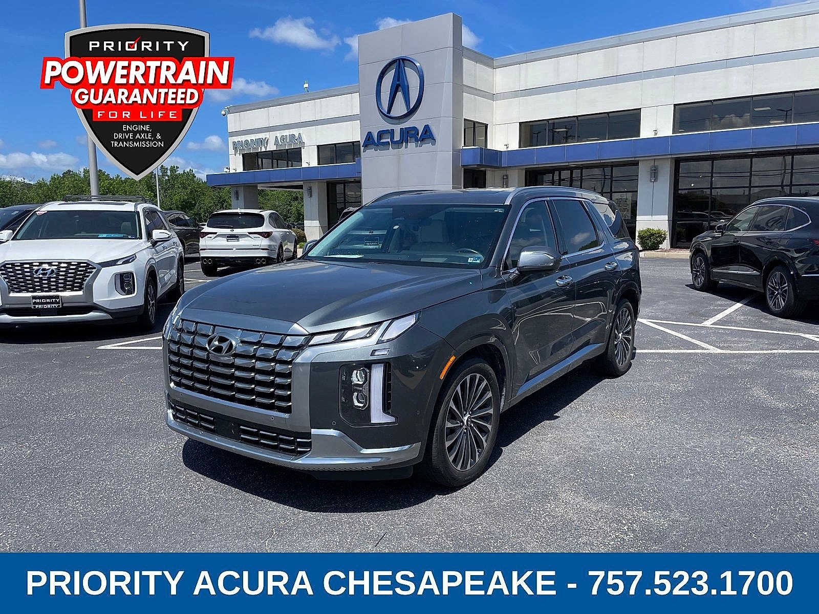 Gray (Steel Graphite) 2024 Hyundai Palisade SUV / Crossover All-Wheel Drive 8-Speed Automatic