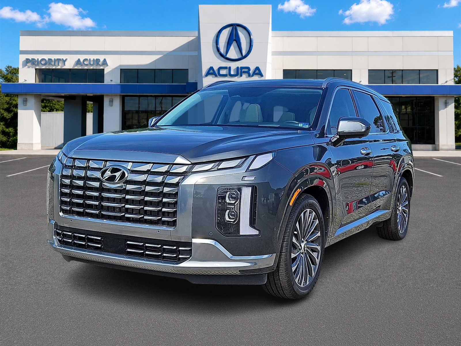 Gray (Steel Graphite) 2024 Hyundai Palisade SUV / Crossover All-Wheel Drive 8-Speed Automatic