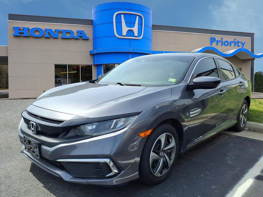 Gray (Modern Steel Metallic) 2019 Honda Civic LX FWD Sedan Front-Wheel Drive Continuously Variable Transmission
