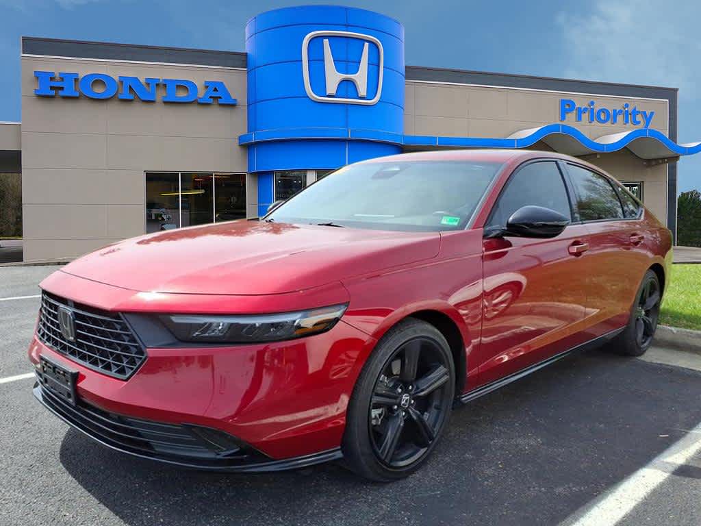 Radiant Red Metallic 2024 Honda Accord Hybrid Sport-L FWD Sedan Front-Wheel Drive Continuously Variable Transmission