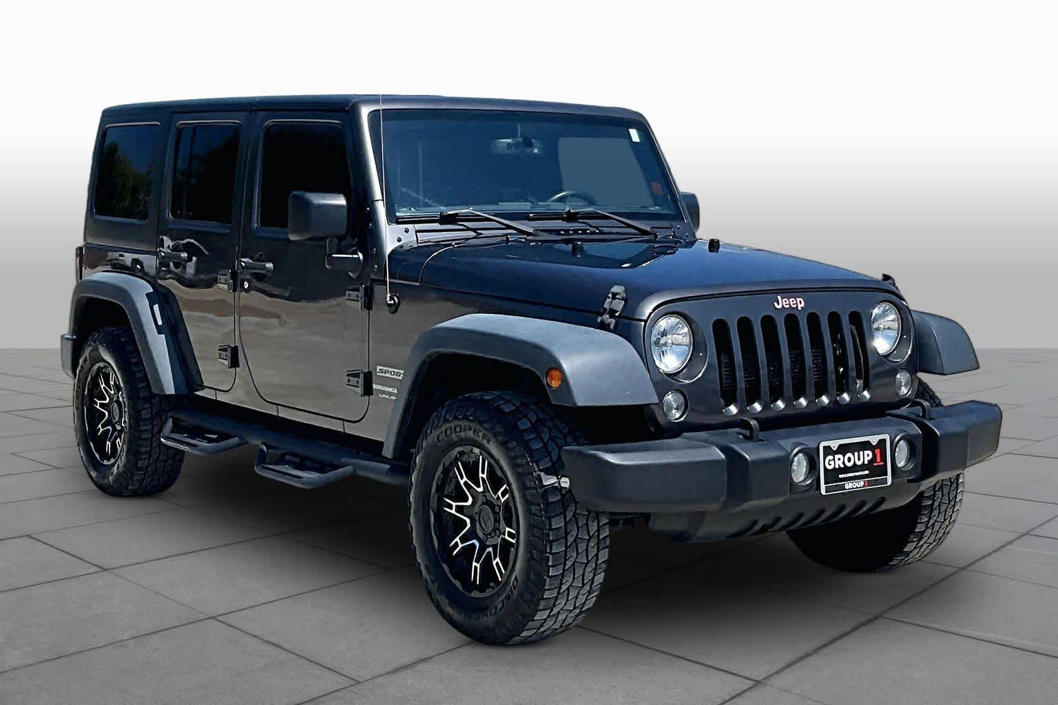 2018 Jeep Wrangler JK Unlimited Sport S Granite Crystal Metallic Clearcoat at Mac Haik CDJR North Houston