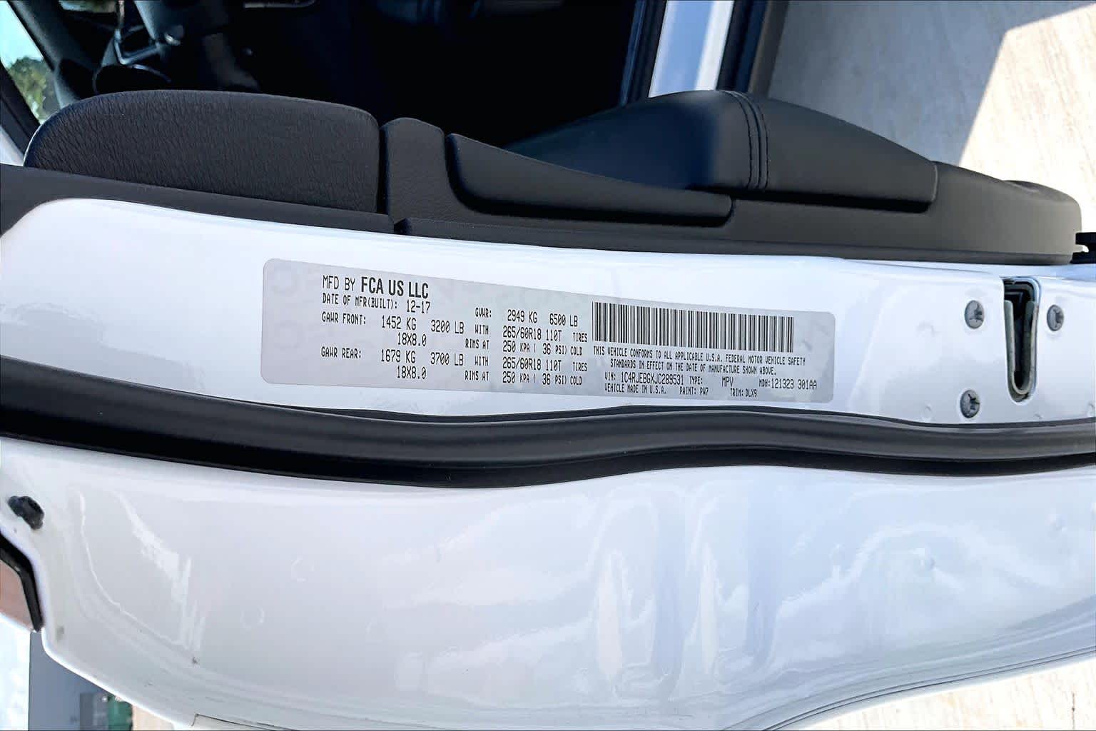 2018 Jeep Grand Cherokee Limited Bright White Clear Coat at Tomball Chrysler Dodge Jeep Ram