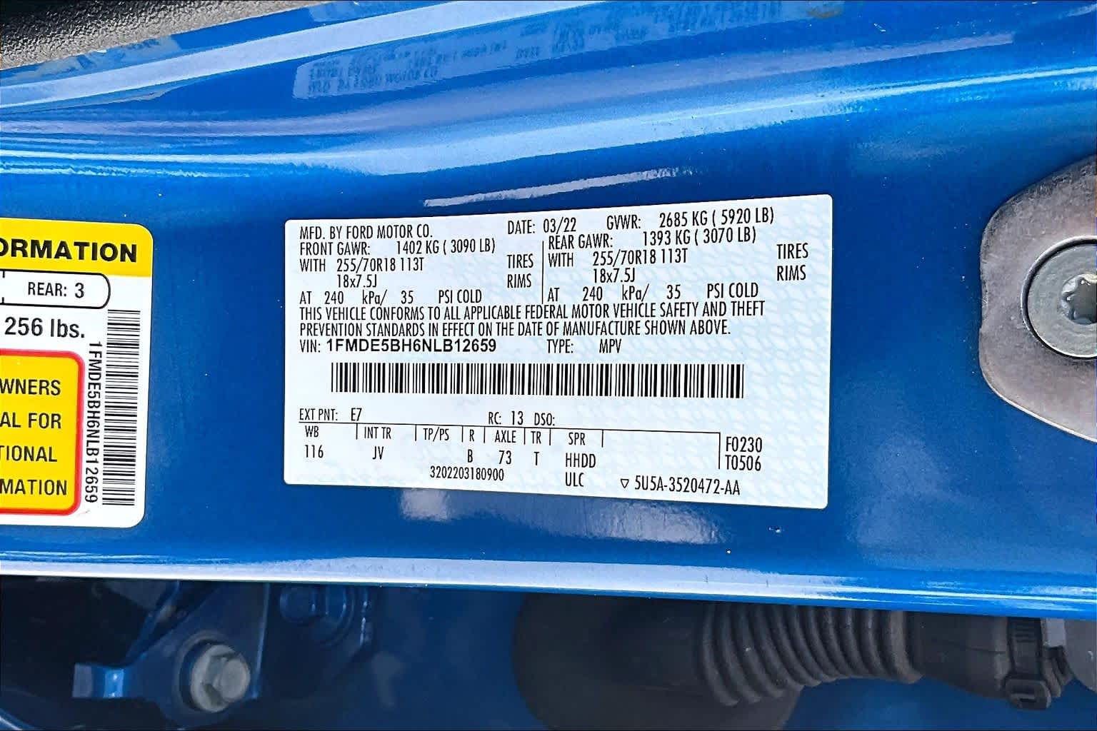 2022 Ford Bronco Outer Banks Velocity Blue at Honda of Clear Lake
