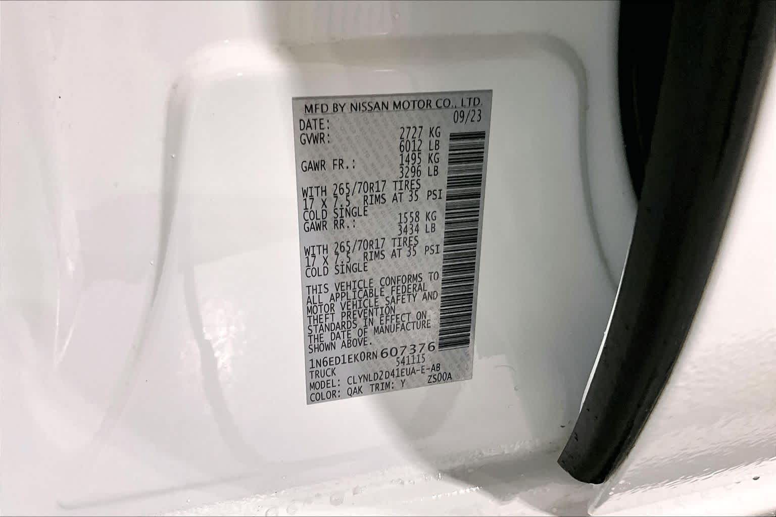 2024 Nissan Frontier PRO-4X Glacier White at Beck & Masten Kia