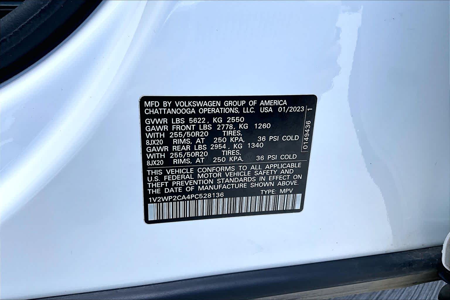 2023 Volkswagen Atlas 2.0T SE w/Technology Pure White at AutoNation Toyota Gulf Fwy