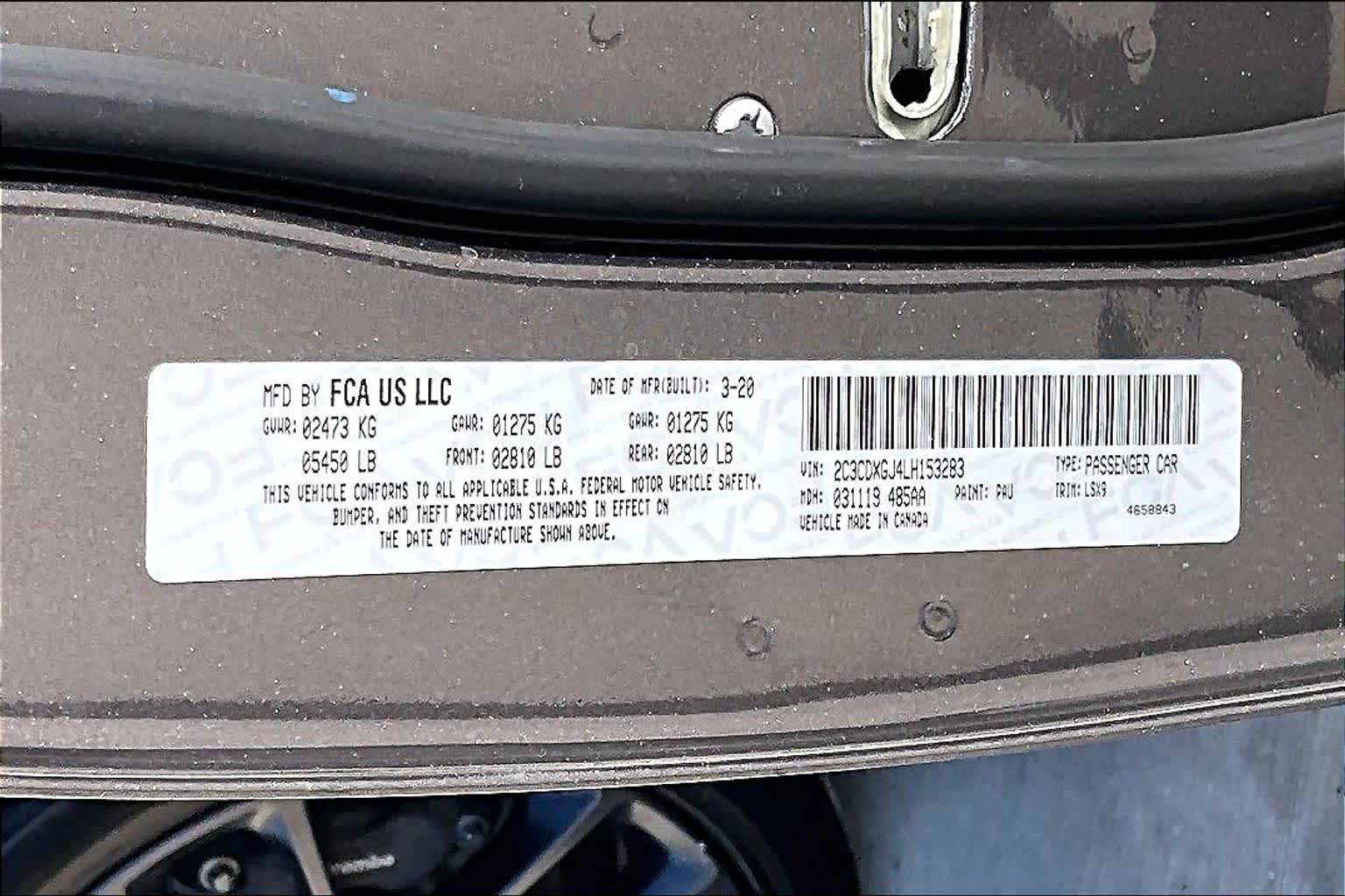 2020 Dodge Charger Scat Pack Granite Pearlcoat at Friendly Ford Crosby