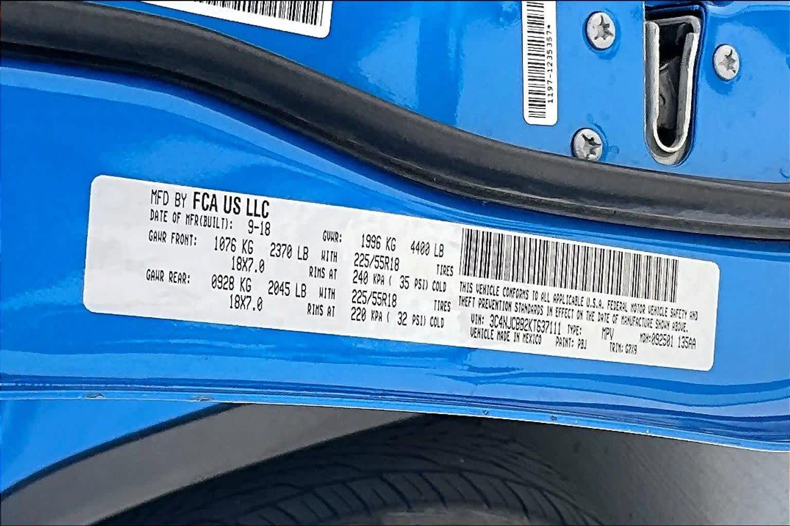 2019 Jeep Compass Altitude Laser Blue Pearlcoat at HGreg Houston