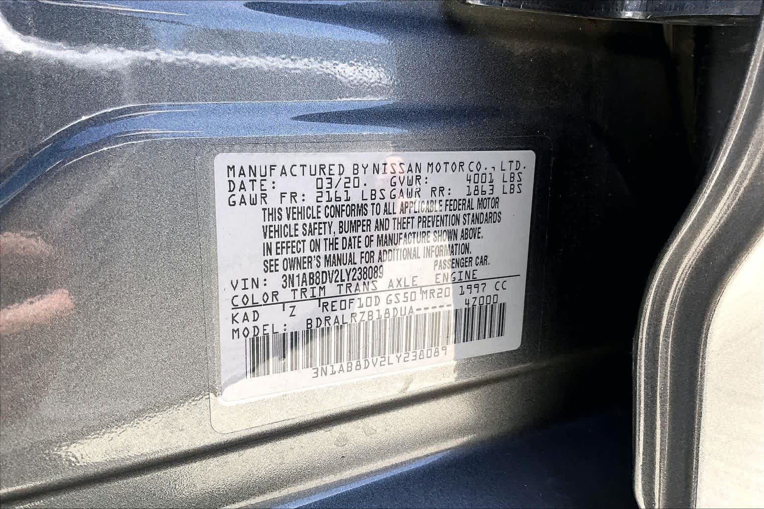 2020 Nissan Sentra SR Gun Metallic at Group 1 GMC Buick South