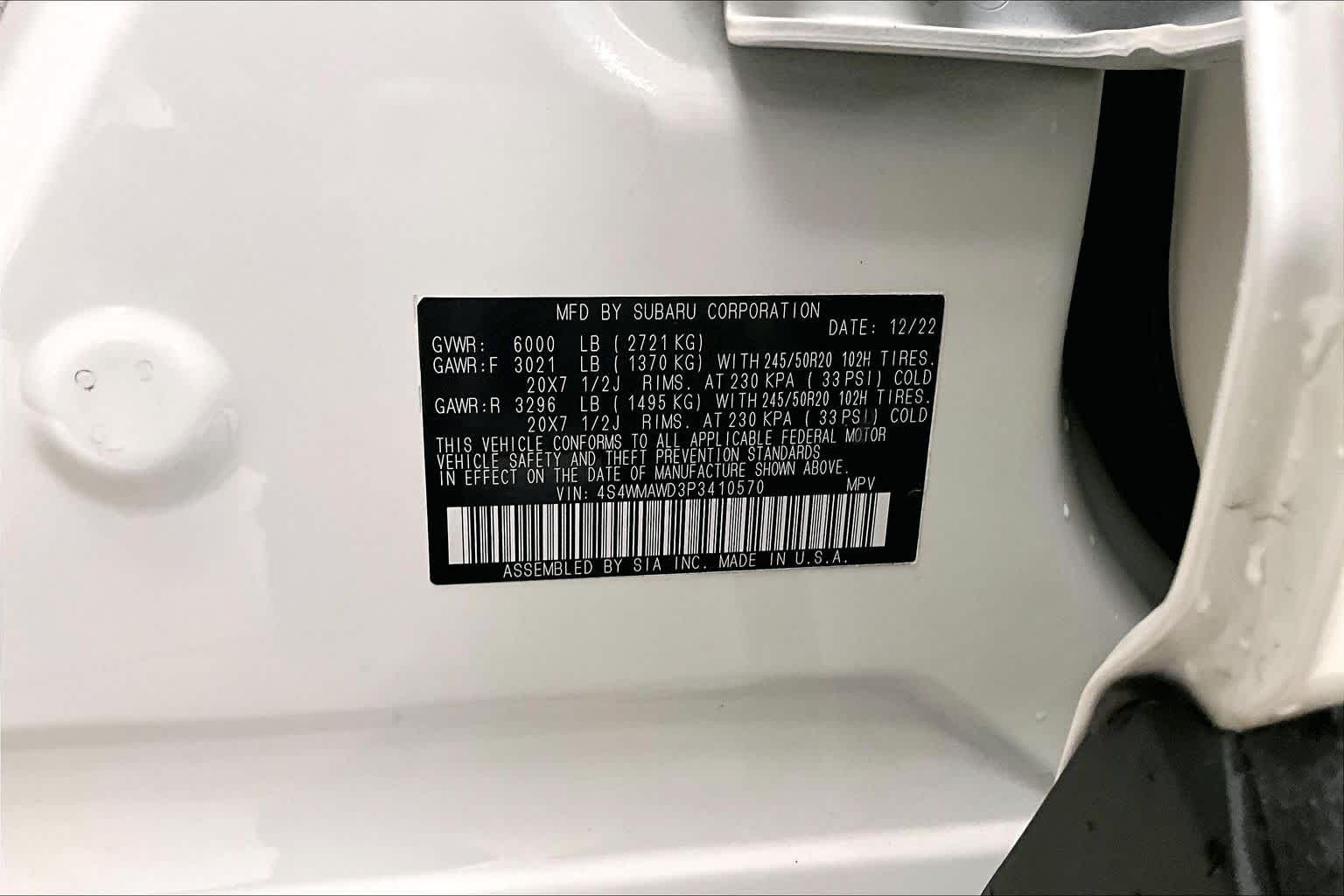 2023 Subaru Ascent Touring Crystal White Pearl at Auto Boutique Texas