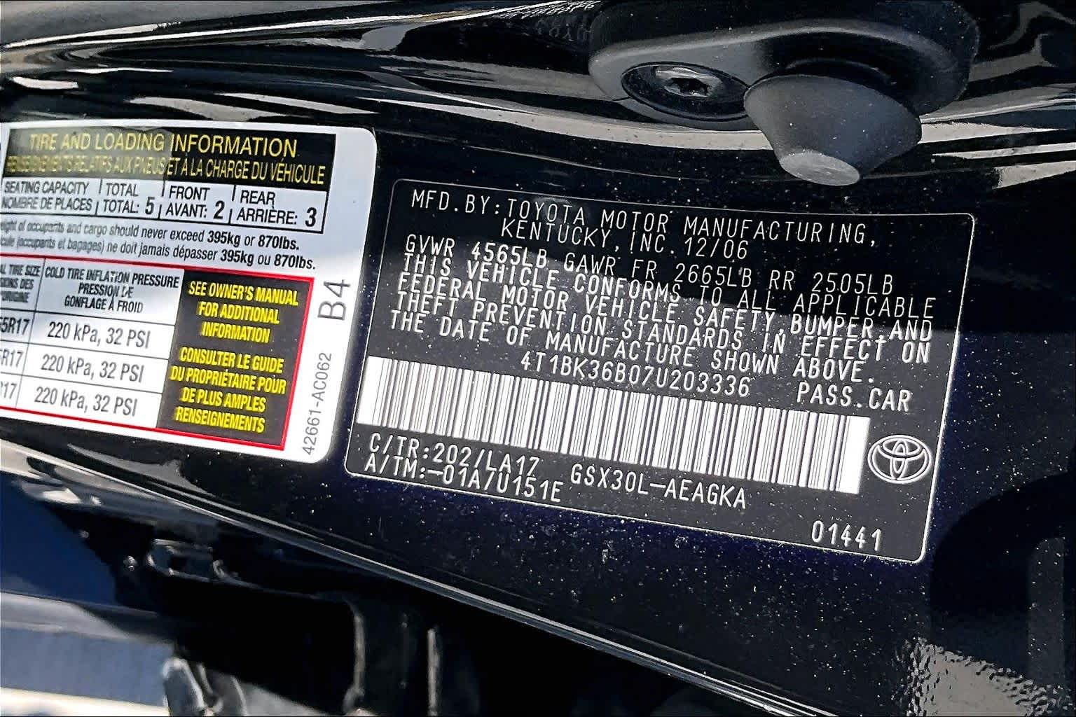 2007 Toyota Avalon XLS Black at Westside Kia
