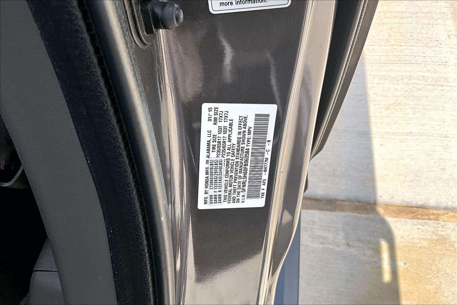 2015 Honda Odyssey EX-L Modern Steel Metallic at Ron Craft Chevrolet Cadillac