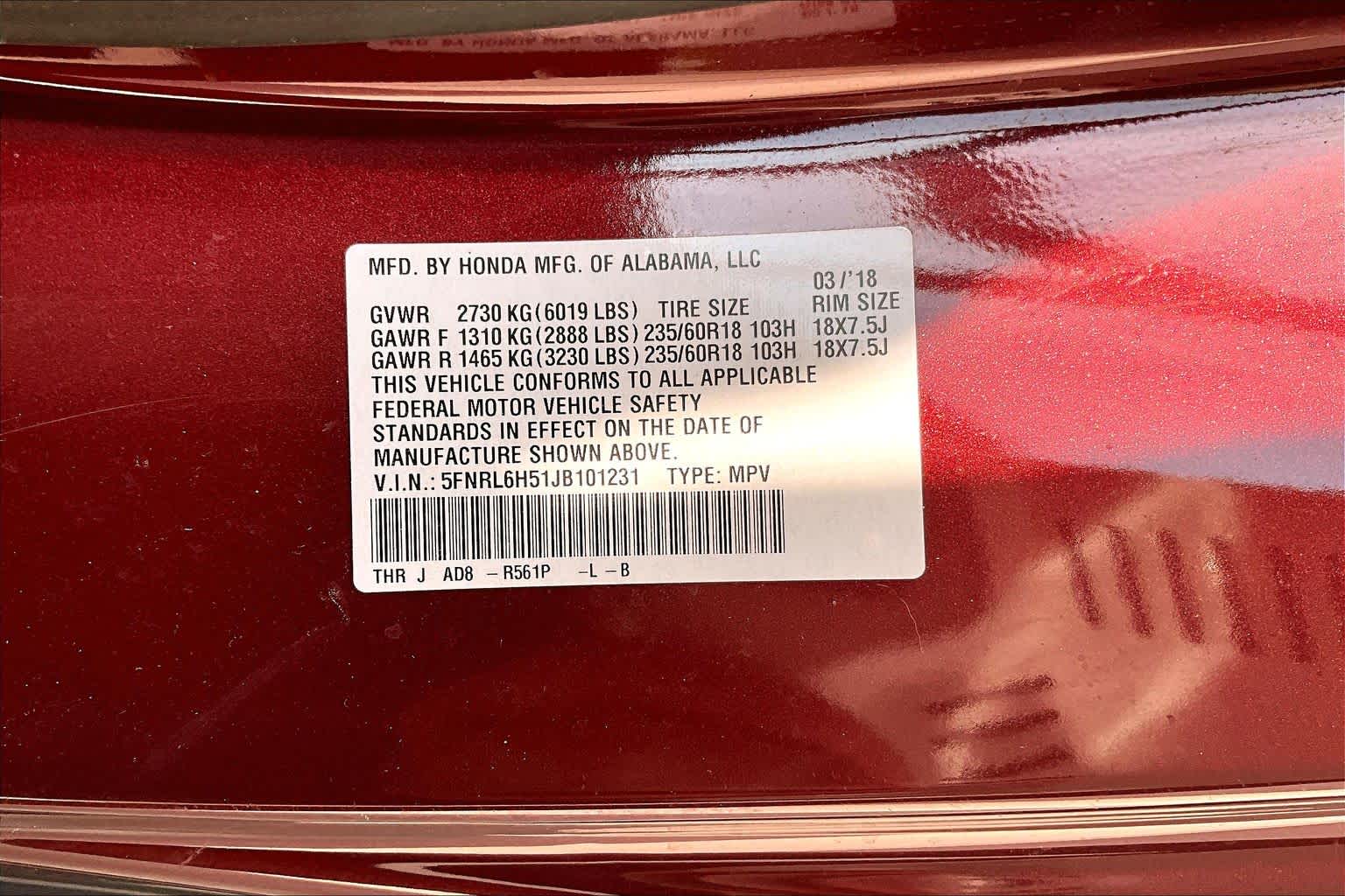 2018 Honda Odyssey EX Crystal Black Pearl at Group 1 Toyota Southwest
