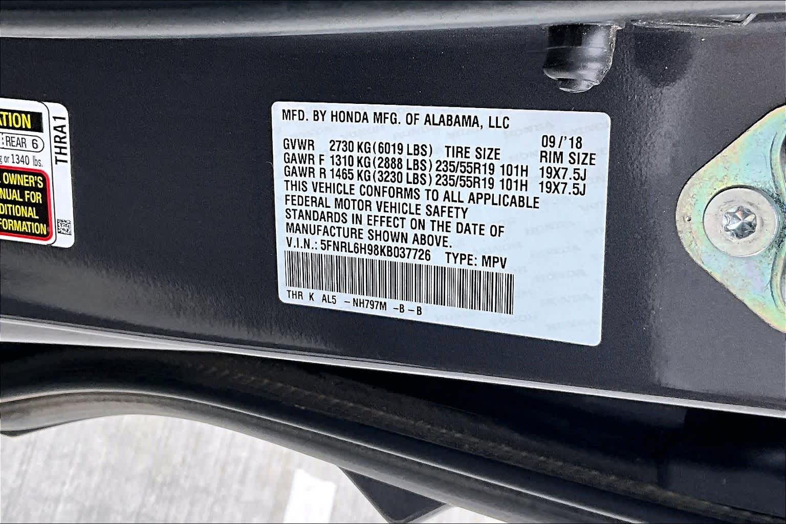 2019 Honda Odyssey Elite Modern Steel Metallic at Lexus Southwest Houston