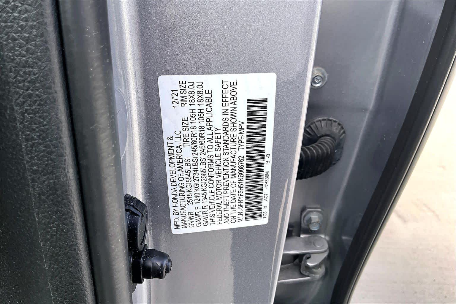 2022 Honda Pilot EX-L Lunar Silver Metallic at Group 1 Toyota Southwest