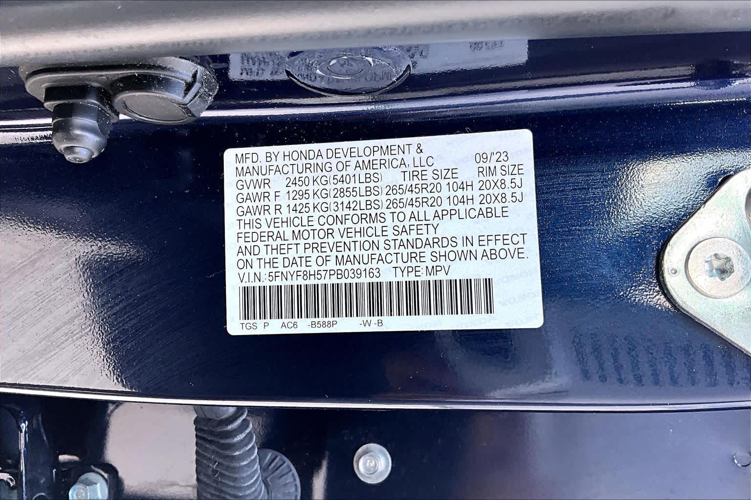 2023 Honda Passport EX-L Obsidian Blue Pearl at Team Toyota