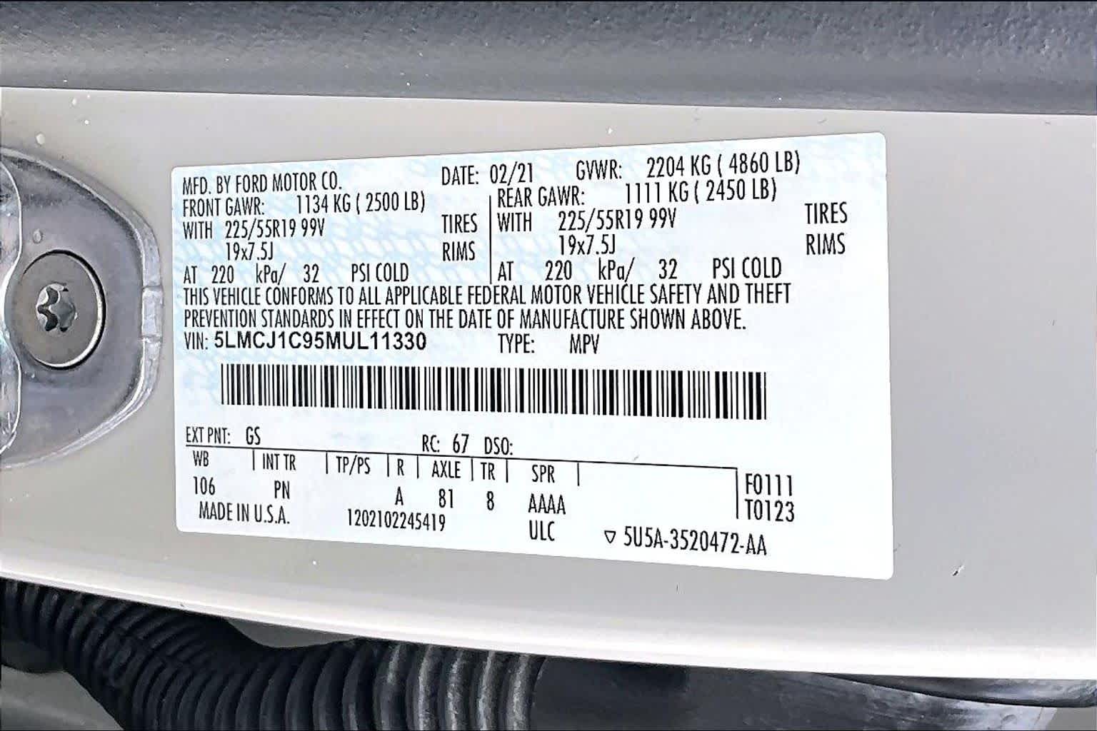 2021 Lincoln Corsair Standard Ceramic Pearl at Mercedes-Benz of Houston North