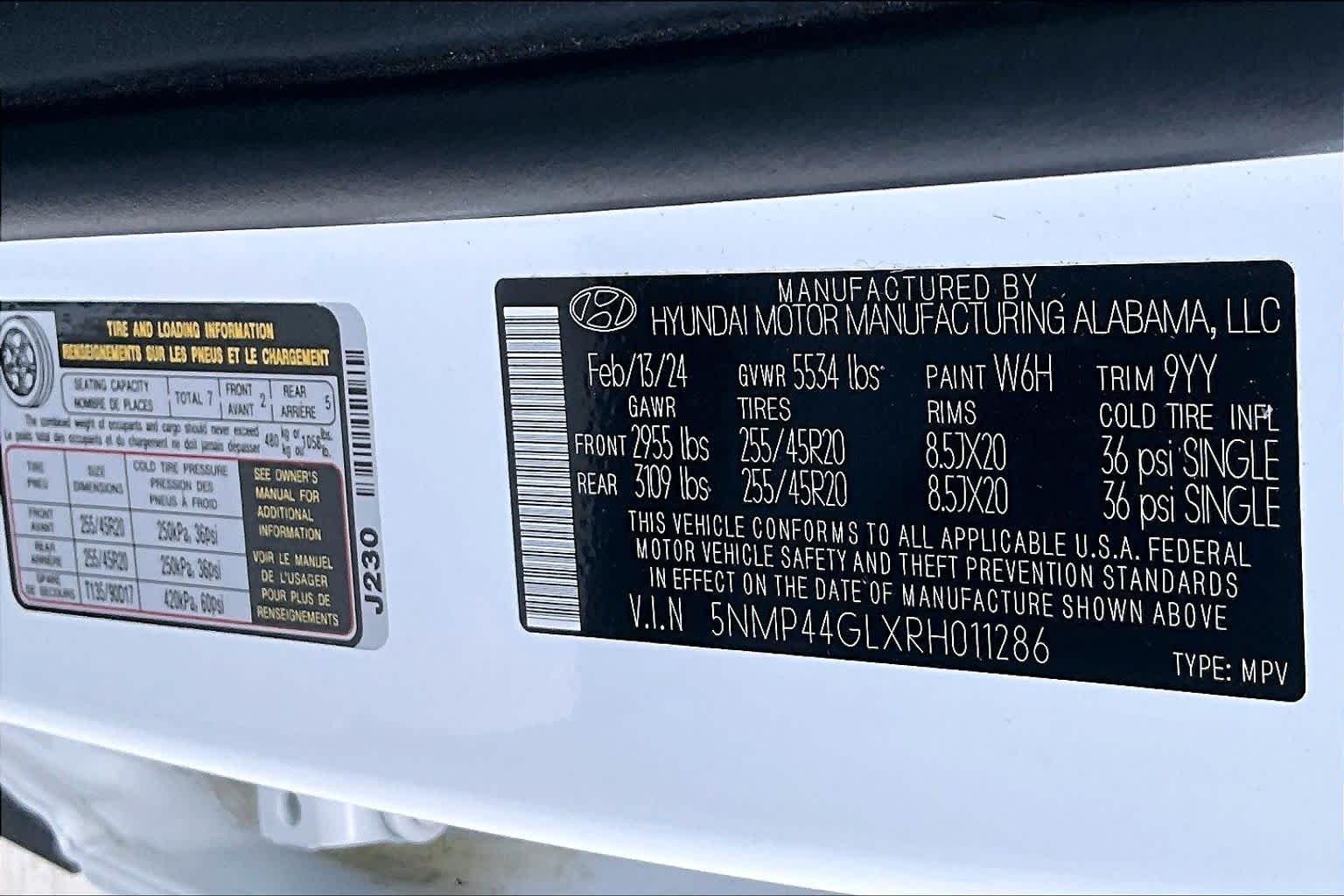 2024 Hyundai Santa Fe Limited Serenity White at Tomball Ford