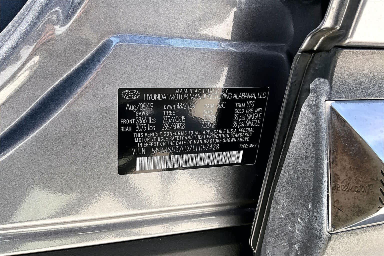 2020 Hyundai Santa Fe Limited Machine Gray at Beck & Masten Kia
