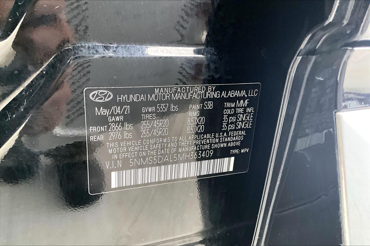 2021 Hyundai Santa Fe Calligraphy Twilight Black at HGreg Houston