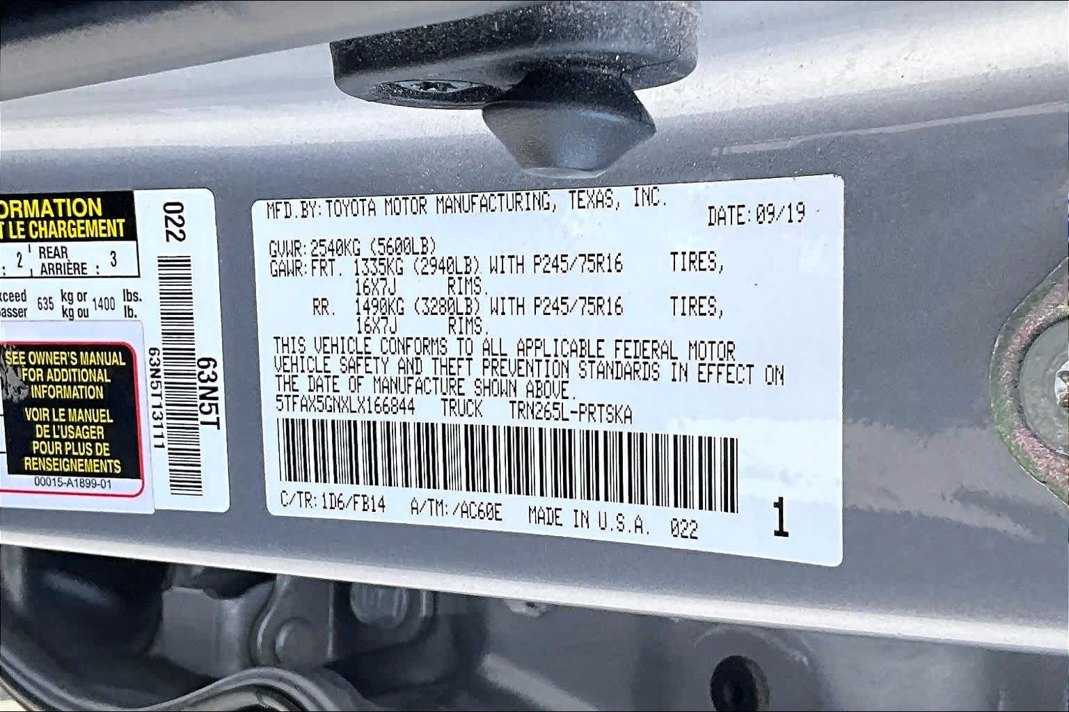 2020 Toyota Tacoma SR Silver Sky Metallic at Group 1 GMC Buick South