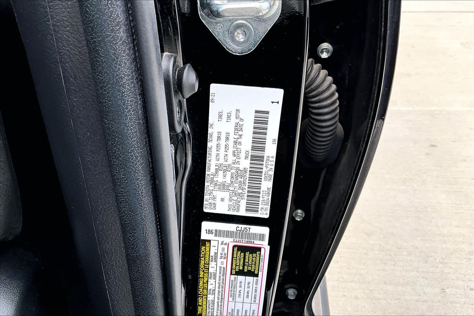 2021 Toyota Tundra SR5 Midnight Black Metallic at Group 1 Toyota Southwest