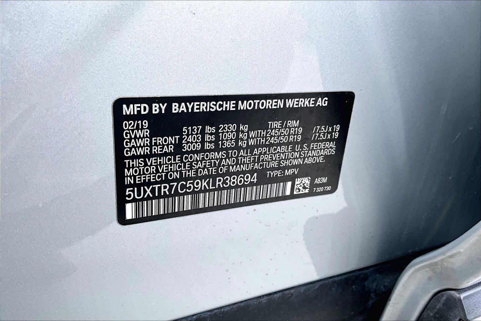 2019 BMW X3 sDrive30i sDrive30i Glacier Silver Metallic at Lexus Southwest Houston