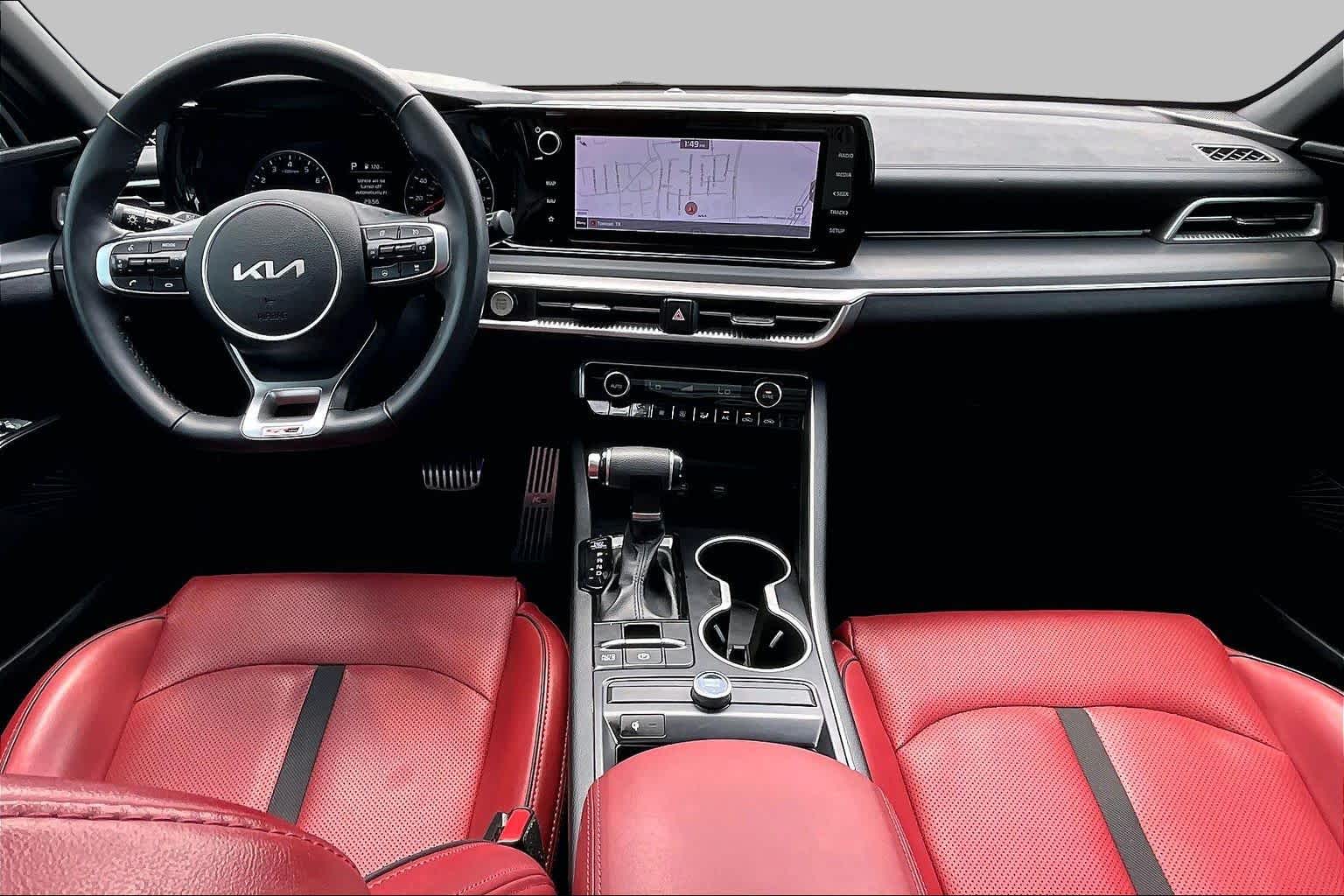2022 Kia K5 GT-Line Glacial White Pearl at HGreg Houston