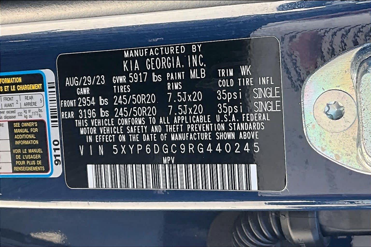 2024 Kia Telluride S Midnight Lake Blue at Beck & Masten Kia