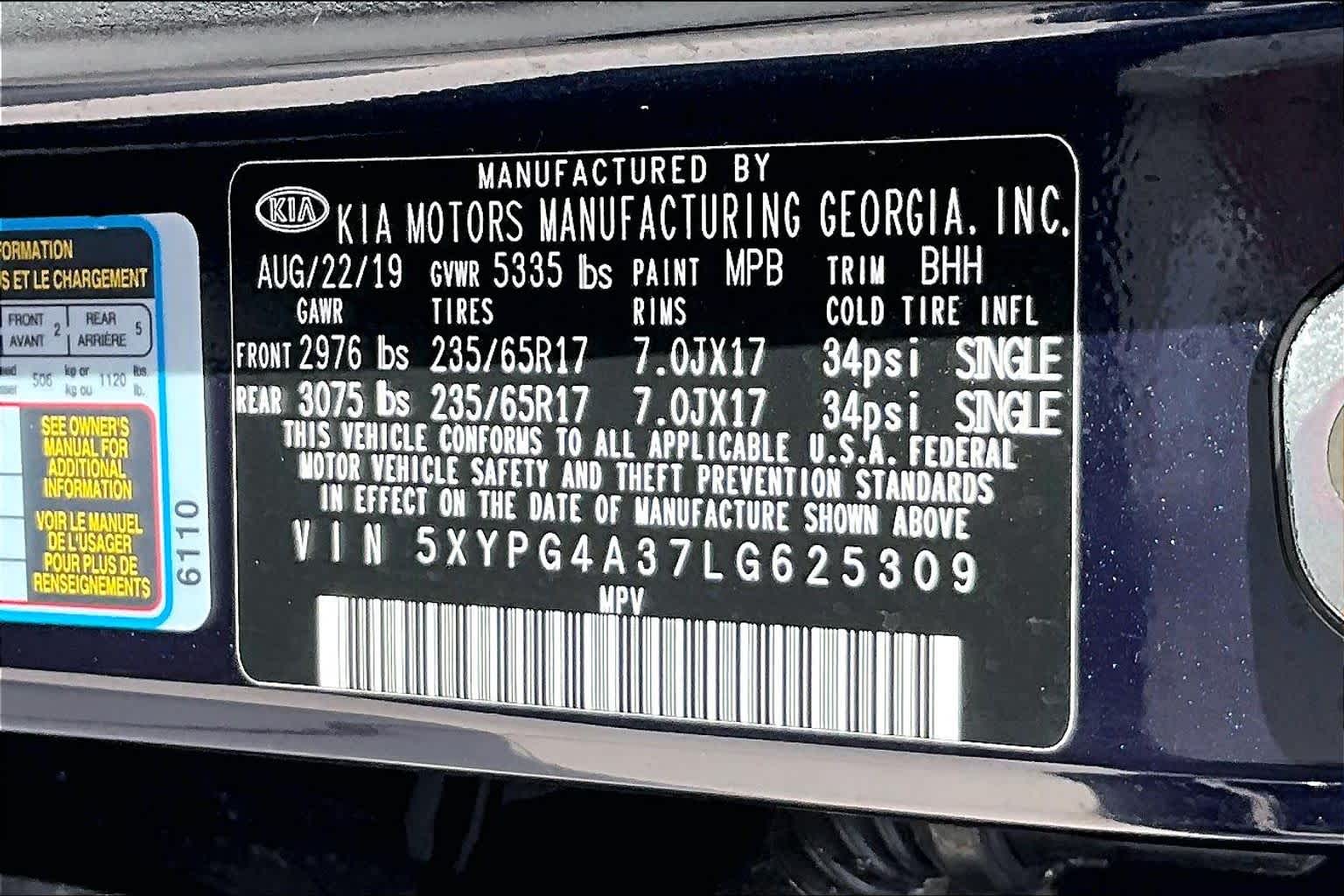 2020 Kia Sorento LX Imperial Blue at Beck & Masten Kia