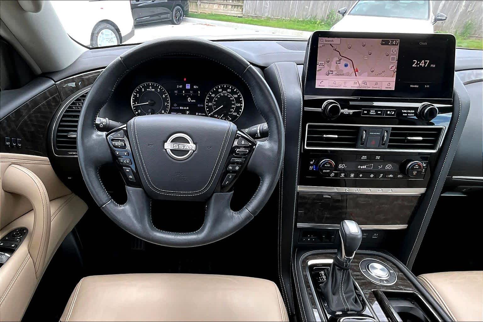 2023 Nissan Armada Platinum Aspen White Tricoat at AutoNation USA Katy