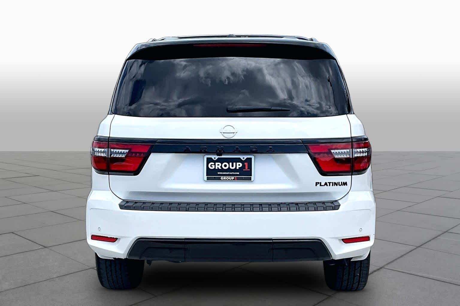 2023 Nissan Armada Platinum Aspen White Tricoat at AutoNation USA Katy