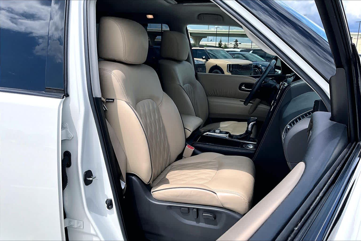 2023 Nissan Armada Platinum Aspen White Tricoat at AutoNation USA Katy